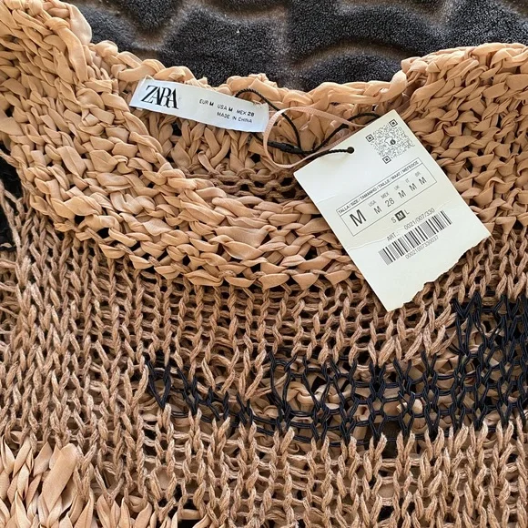 Zara Brown and Cream Knit Sweater - Picture 2 of 2